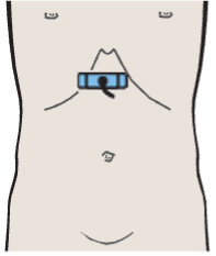 Probe position, Body of stomach, aorta, liver